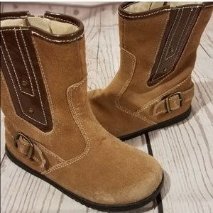 Toddler girls genuine suede MOMOGROW boots sz 9